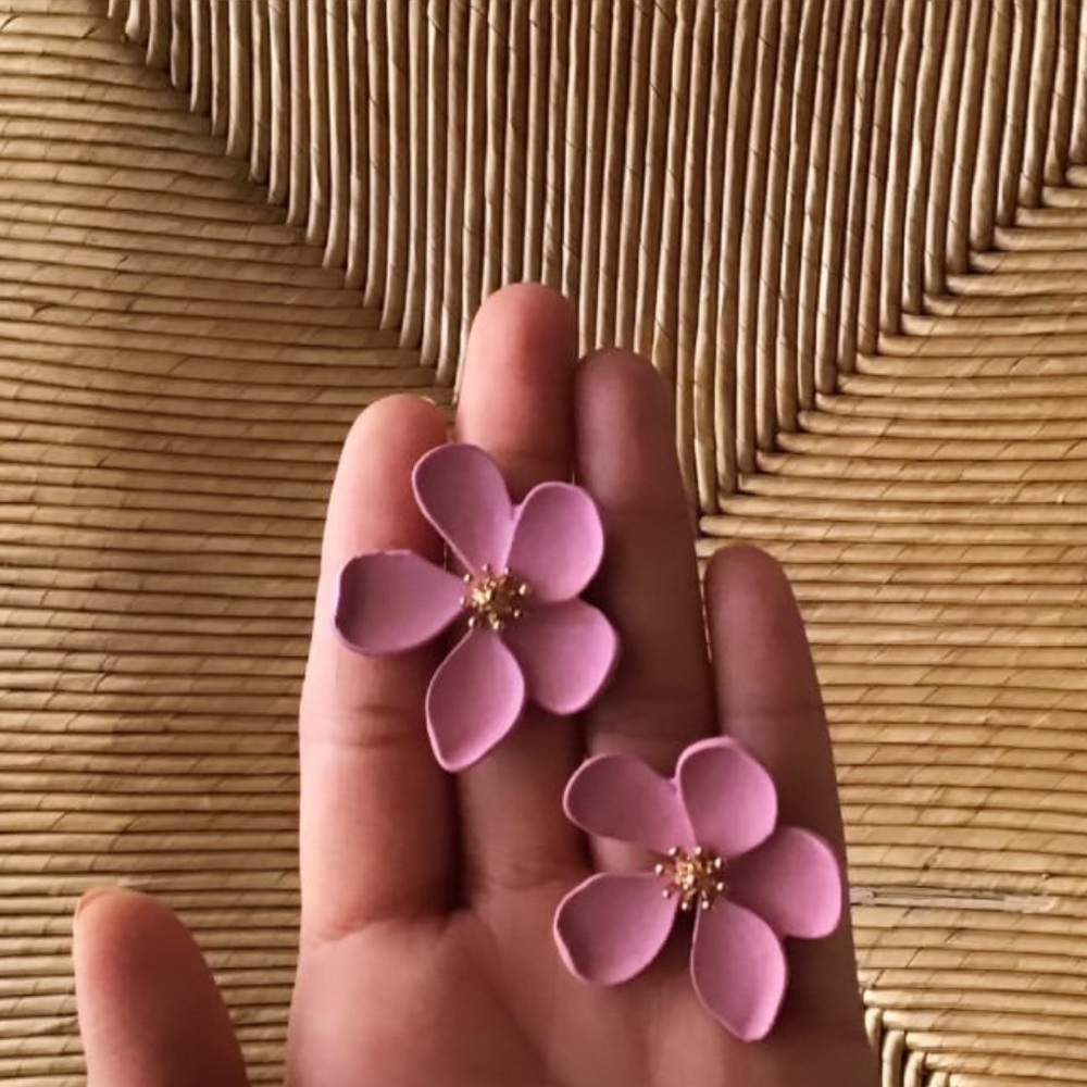 Floral earring set of 3